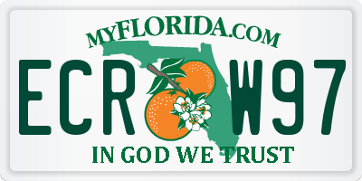 FL license plate ECRW97