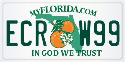 FL license plate ECRW99
