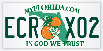 FL license plate ECRX02