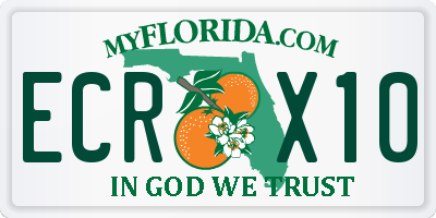 FL license plate ECRX10