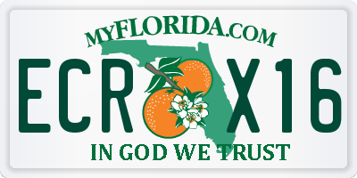 FL license plate ECRX16