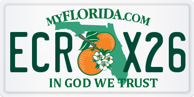 FL license plate ECRX26