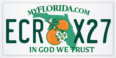 FL license plate ECRX27