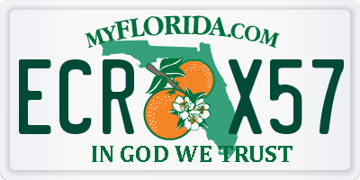 FL license plate ECRX57