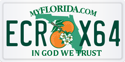 FL license plate ECRX64