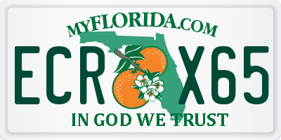 FL license plate ECRX65
