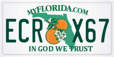 FL license plate ECRX67