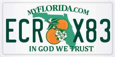 FL license plate ECRX83