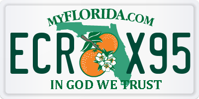 FL license plate ECRX95