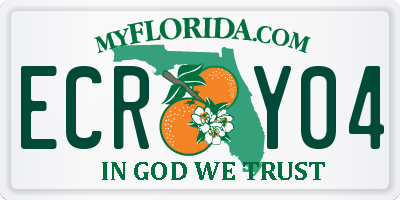 FL license plate ECRY04