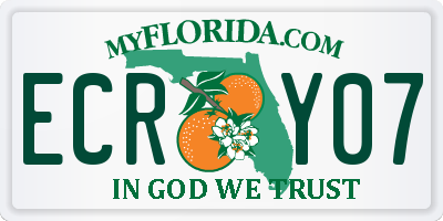 FL license plate ECRY07