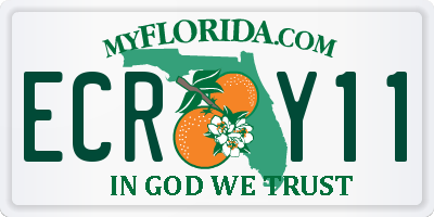 FL license plate ECRY11
