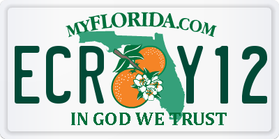 FL license plate ECRY12