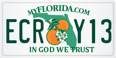 FL license plate ECRY13