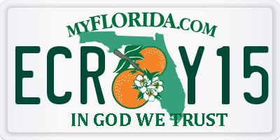 FL license plate ECRY15