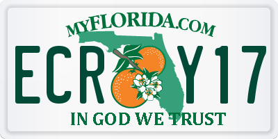 FL license plate ECRY17