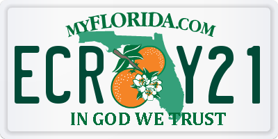 FL license plate ECRY21