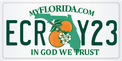 FL license plate ECRY23