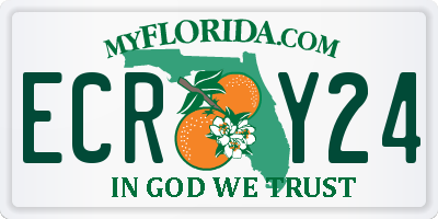 FL license plate ECRY24