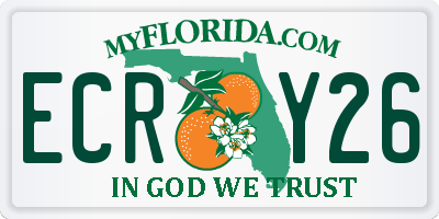 FL license plate ECRY26