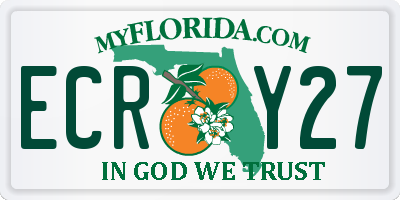 FL license plate ECRY27