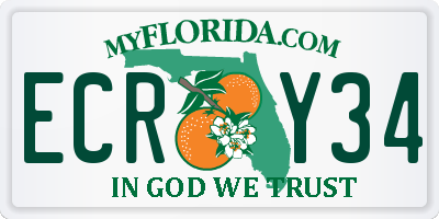 FL license plate ECRY34