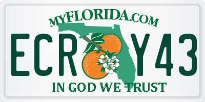 FL license plate ECRY43