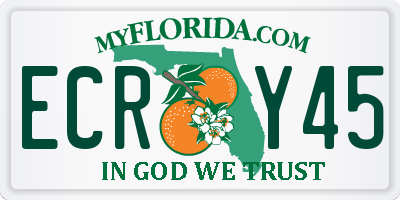 FL license plate ECRY45