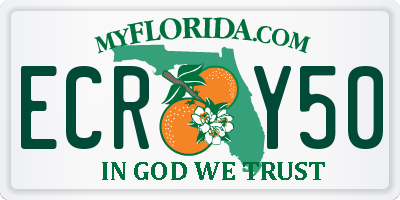 FL license plate ECRY50