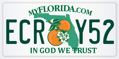 FL license plate ECRY52