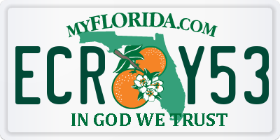 FL license plate ECRY53