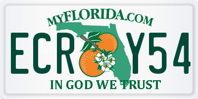 FL license plate ECRY54