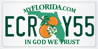FL license plate ECRY55