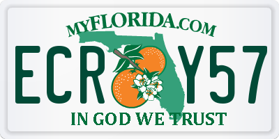 FL license plate ECRY57