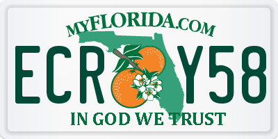 FL license plate ECRY58