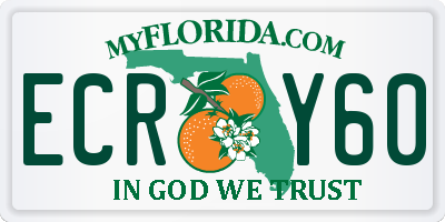 FL license plate ECRY60