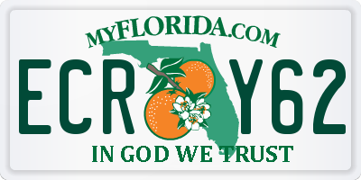 FL license plate ECRY62