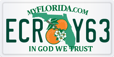 FL license plate ECRY63
