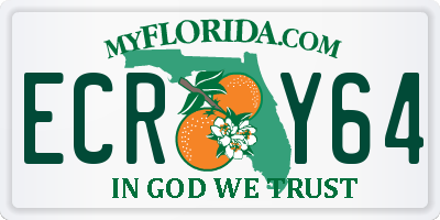 FL license plate ECRY64
