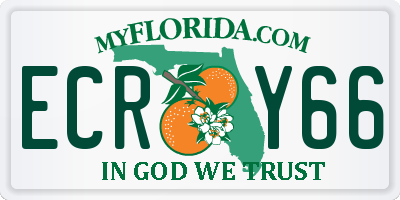 FL license plate ECRY66