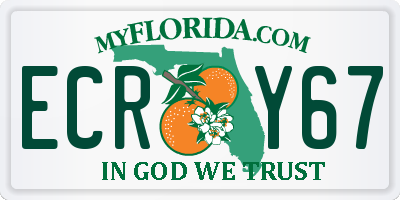 FL license plate ECRY67