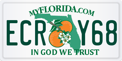FL license plate ECRY68