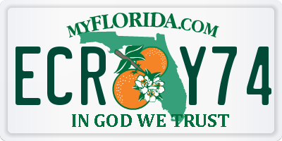 FL license plate ECRY74