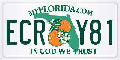 FL license plate ECRY81