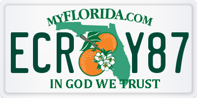 FL license plate ECRY87
