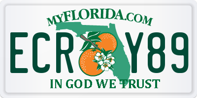 FL license plate ECRY89