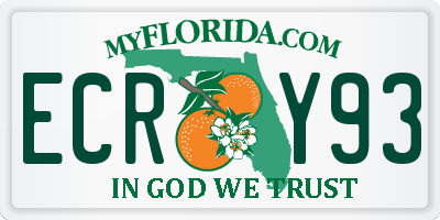 FL license plate ECRY93