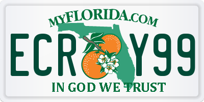 FL license plate ECRY99