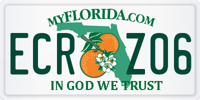 FL license plate ECRZ06