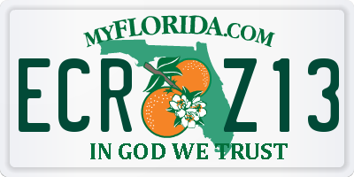 FL license plate ECRZ13